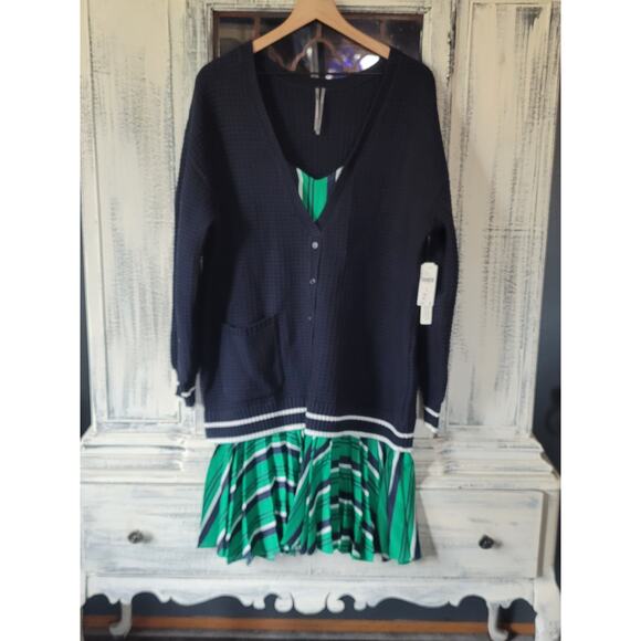 Anthropologie Varsity Twofer Cardigan Sweater - New XL - Picture 5 of 7